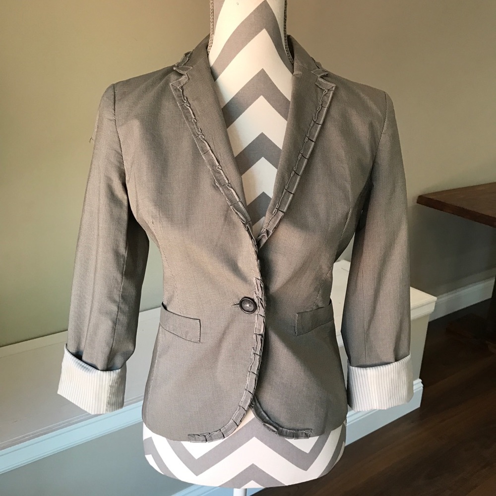 Banana Republic Grey Patchwork Jacket - image 8